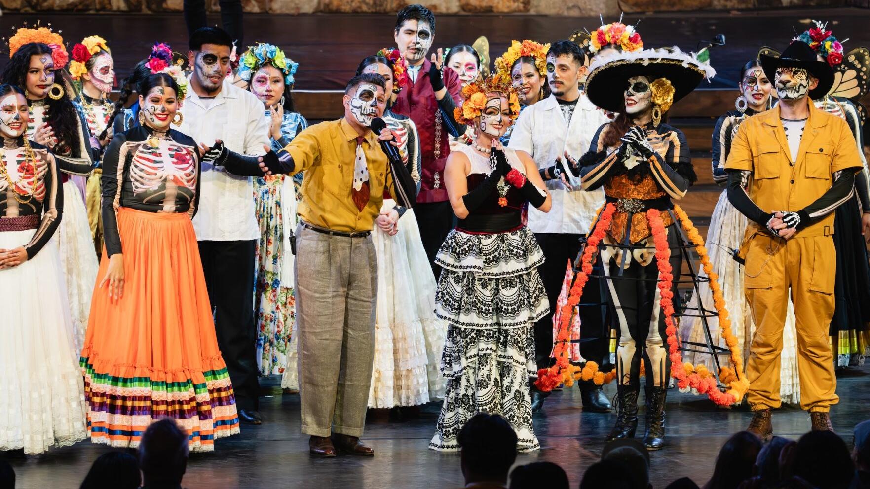 La Catrina shared the stage with Las Cafeteras honoring el Día de Muertos and the current immigration situation
